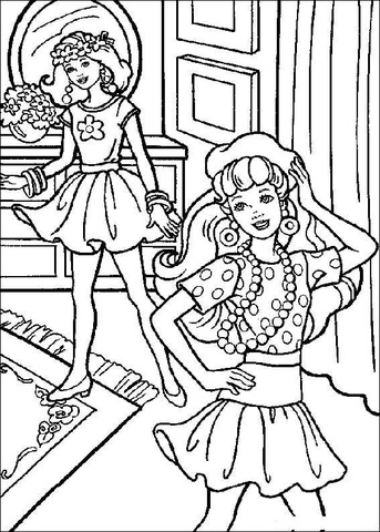 Barbie 10 Coloring Page